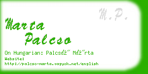 marta palcso business card